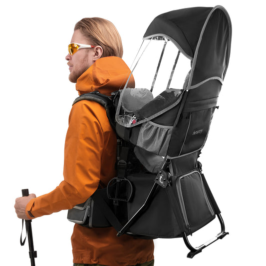 Besrey Baby Backpack Carrier With Trekking Poles