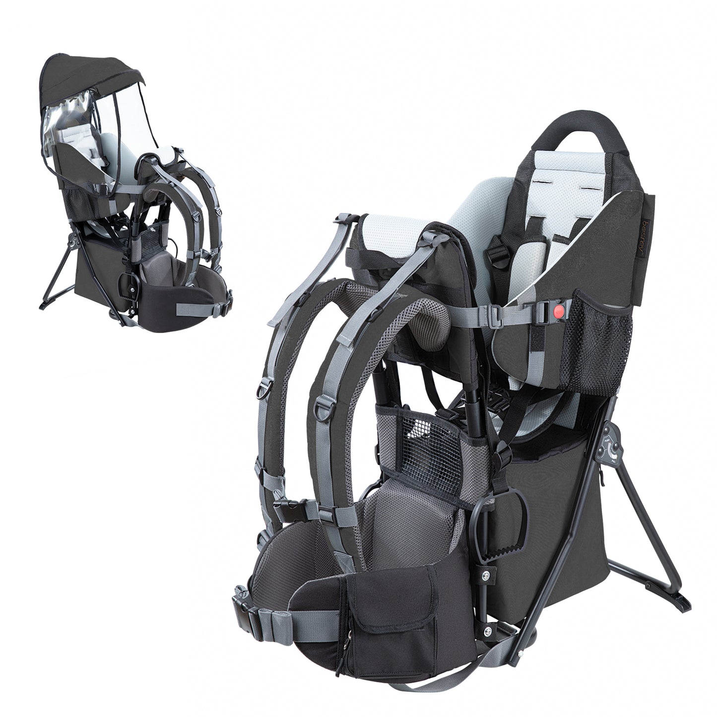 Besrey Baby Backpack Carrier with Safety 3-Height Seat