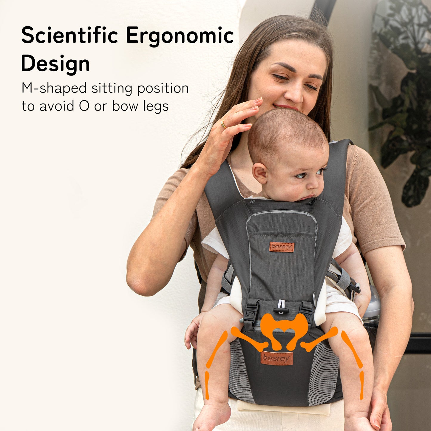 Besrey Baby Carrier Front Facing Holder, Dad Kangaroo Carrier