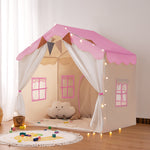 Besrey Kids Tent, Kids Playhouse 2 in 1 with Padded Mat and String Lights