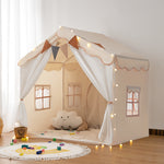 Besrey Kids Tent, Kids Playhouse 2 in 1 with Padded Mat and String Lights