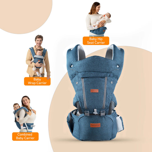 besrey Hip Carrier for Baby, Infant Carrier Plus Size Mom, Men Baby Carrier Backpack