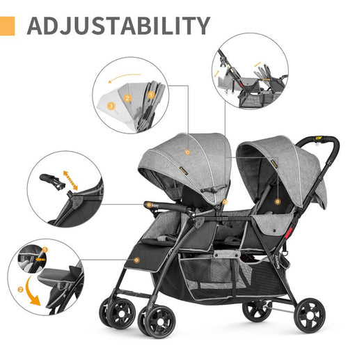adjustable twin baby stroller