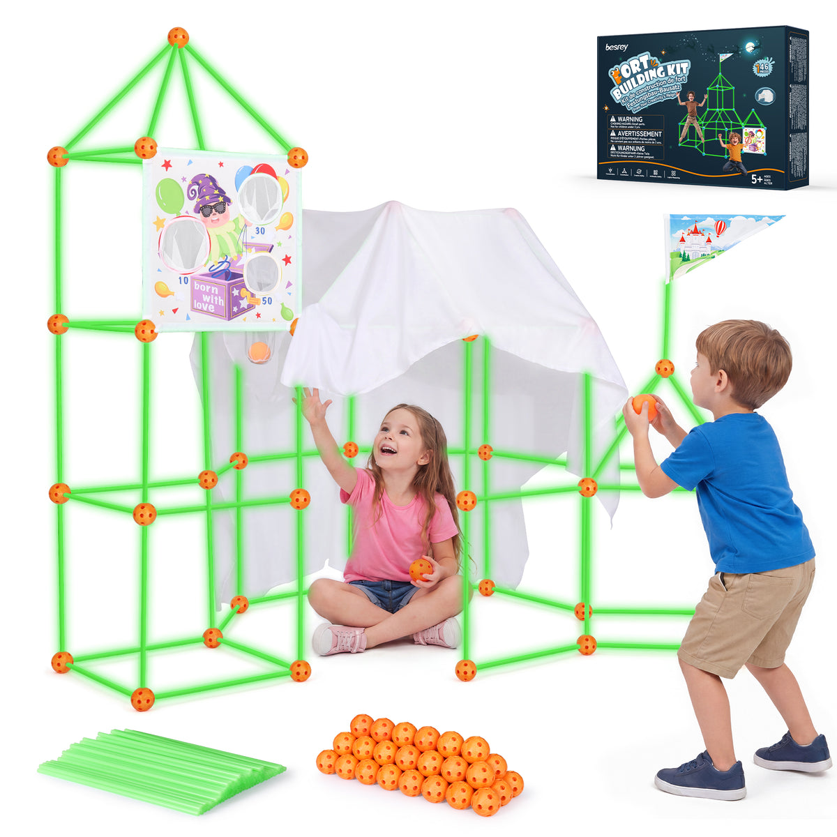 besrey Cave Building Children, 144 Pieces Cave Construction Toy