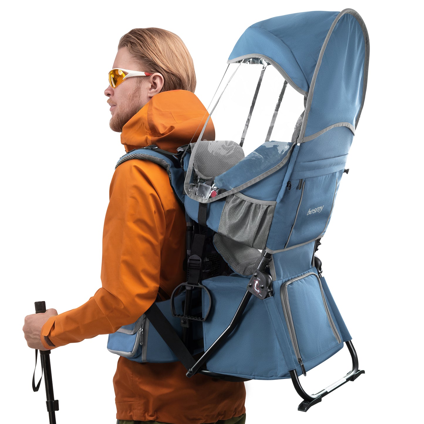 Besrey Baby Backpack Carrier With Trekking Poles