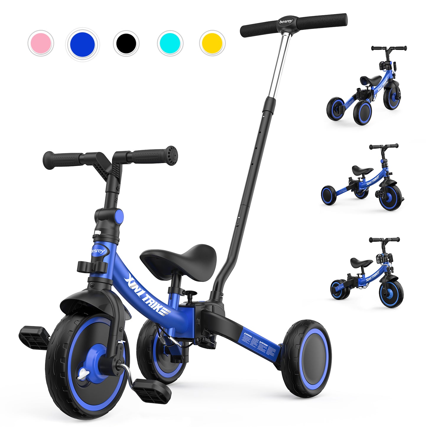 Besrey 7-in-1 Trike Bike per neonati e bambini