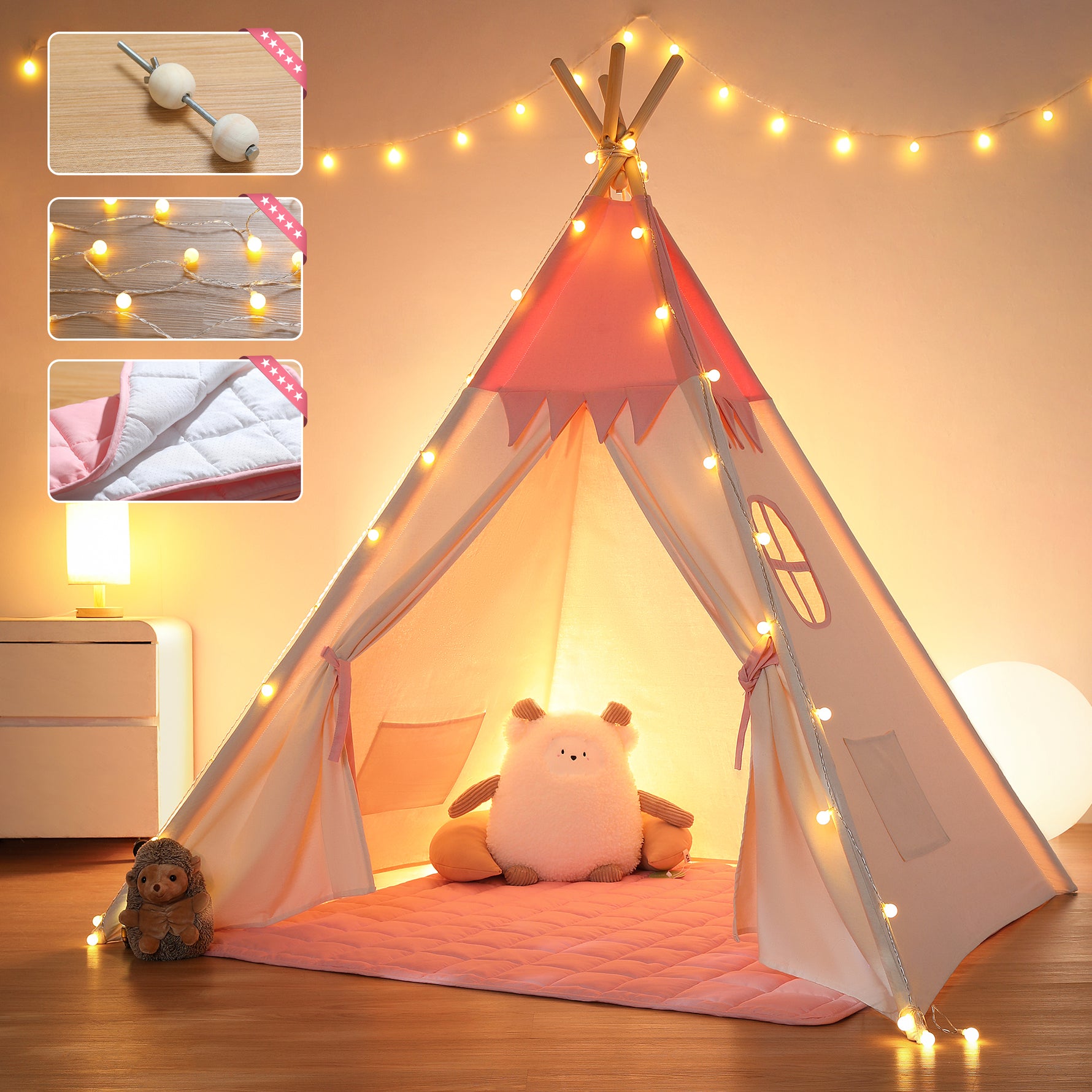 besrey Foldable Portable Toddler Reading Tent Green