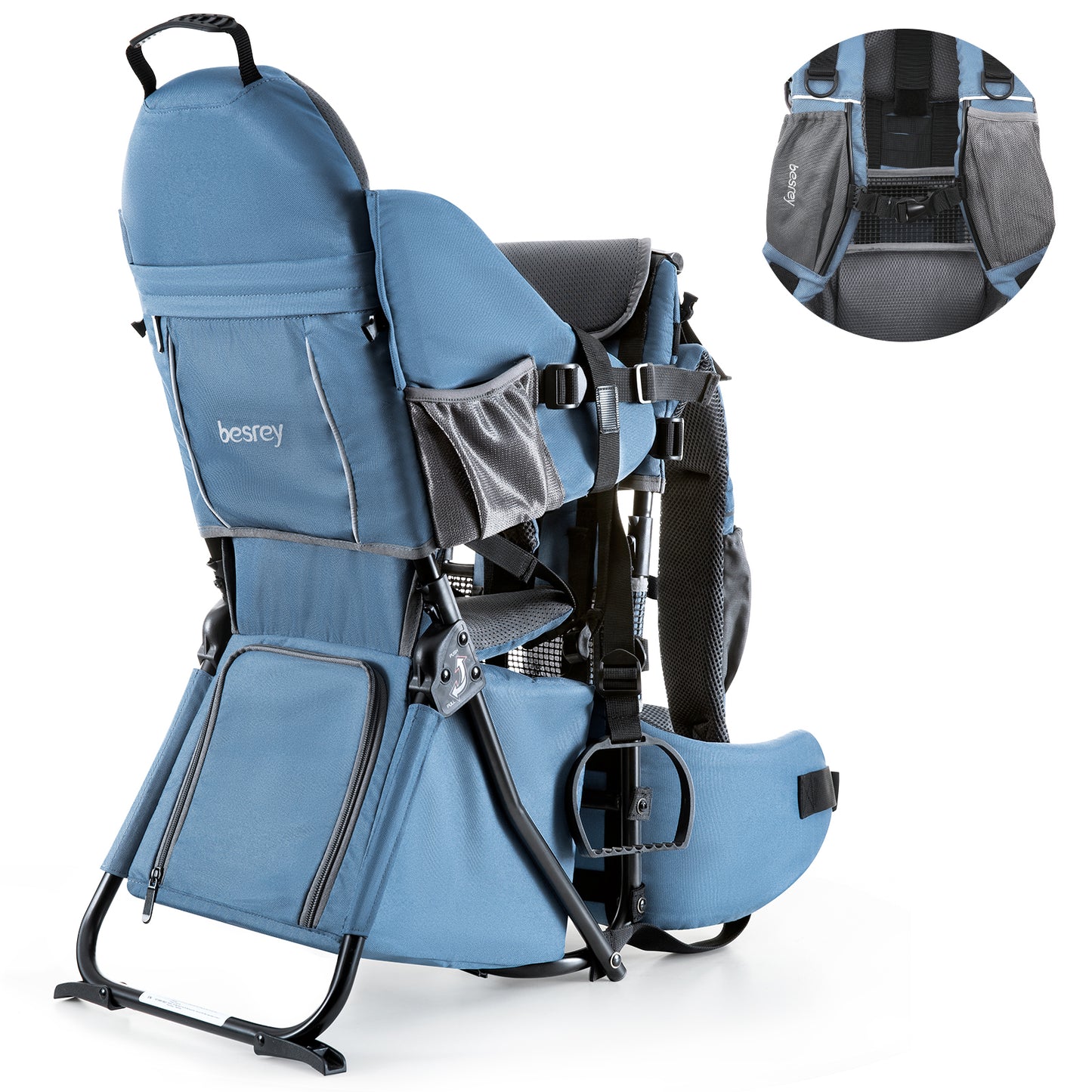 Besrey Baby Backpack Carrier With Trekking Poles