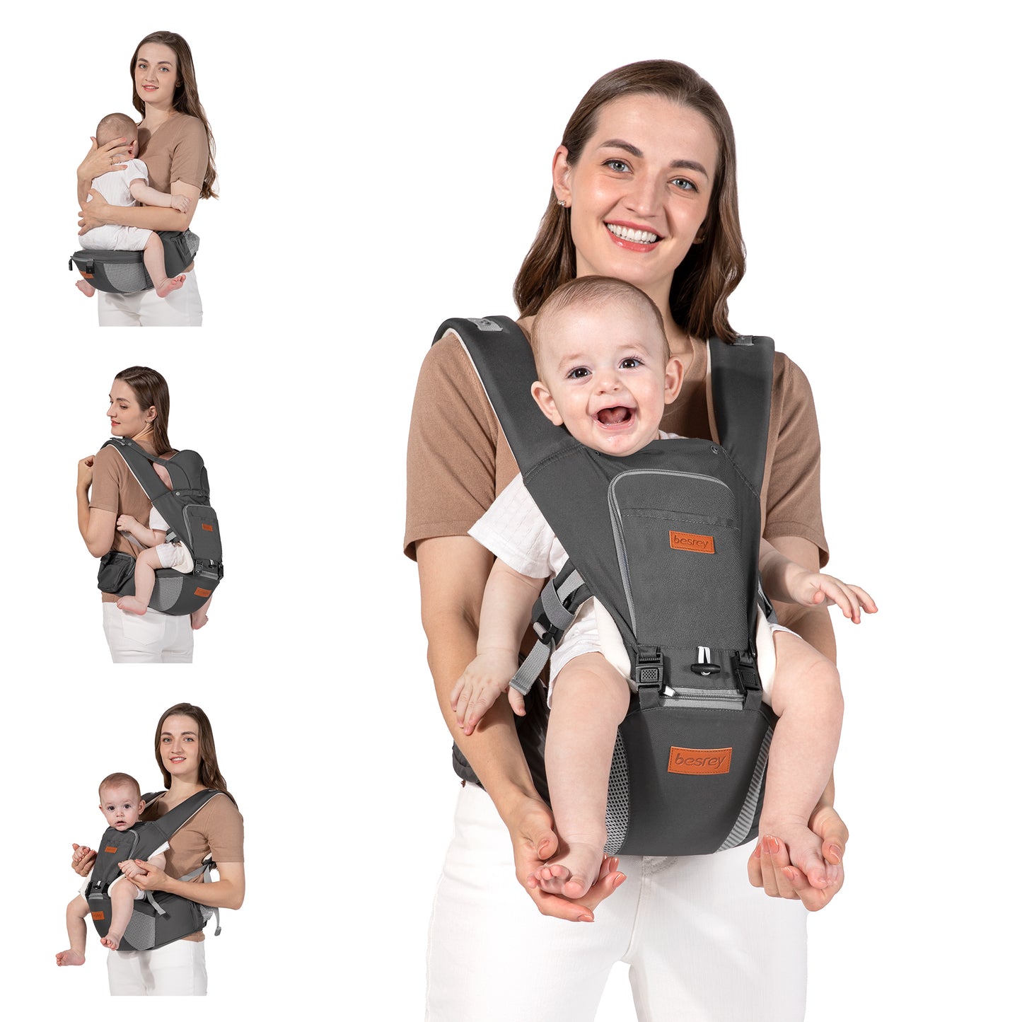 Besrey Baby Carrier Front Facing Holder, Dad Kangaroo Carrier