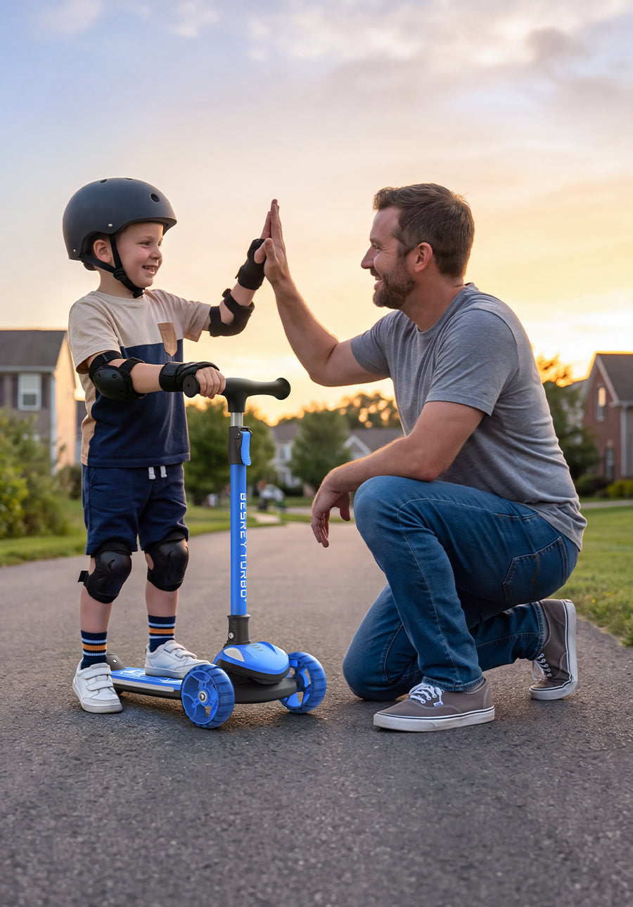 besrey  3 Wheel Battery-Free Light-up Scooter