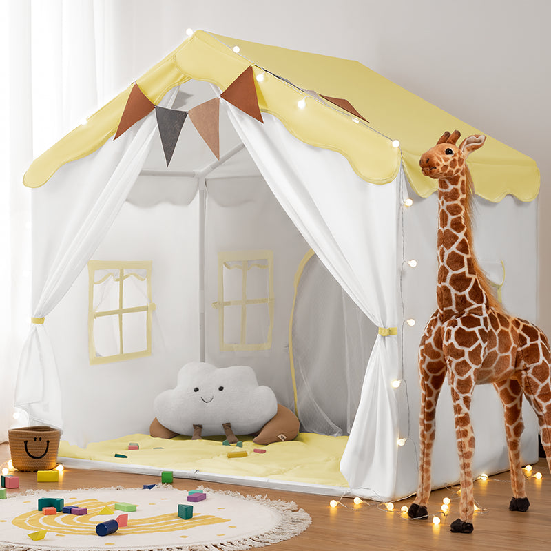 playhouse tent Besrey Kids Tent, Kids Playhouse 2 in 1 with Padded Mat and String Lig