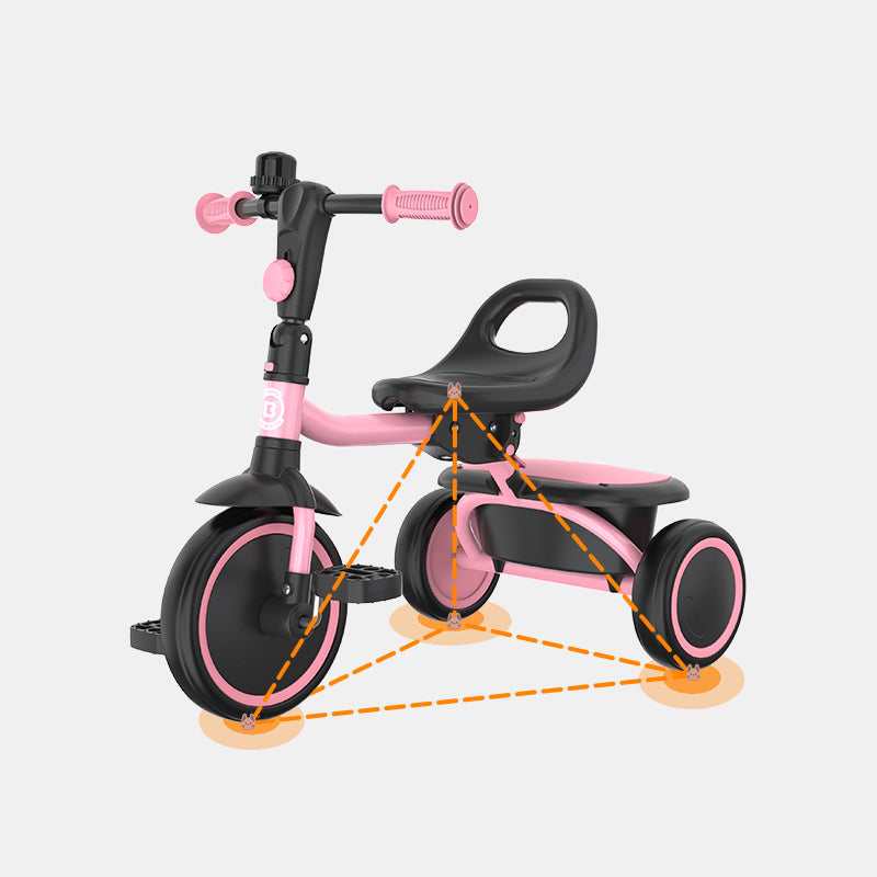 Besrey Toddler Tricycle with Bell,Adjustable backrest, Storage space