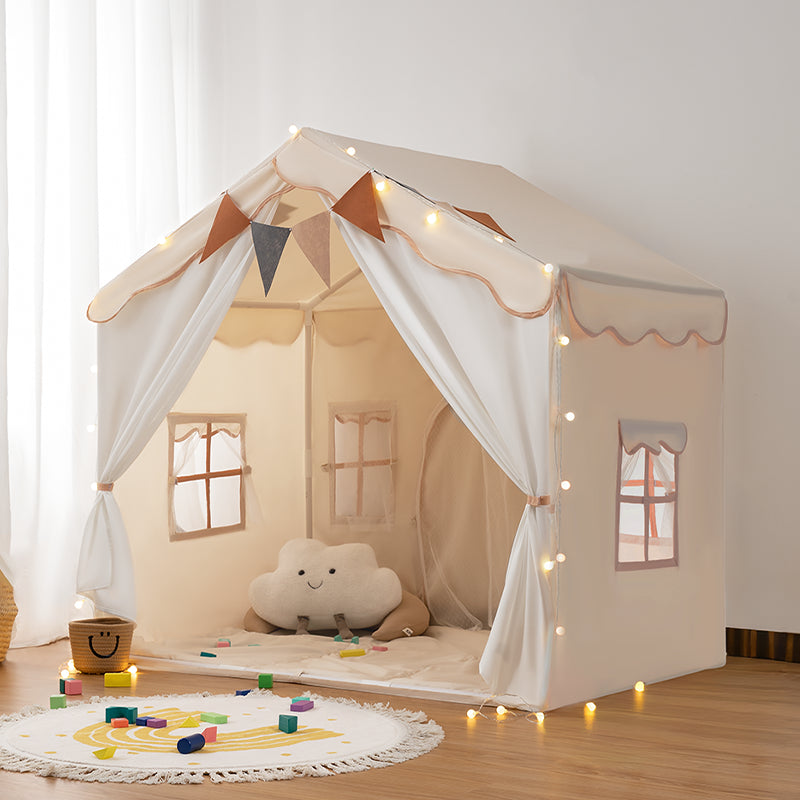 childrens indoor tent Besrey Kids Tent, Kids Playhouse 2 in 1 with Padded Mat and String Lights Green