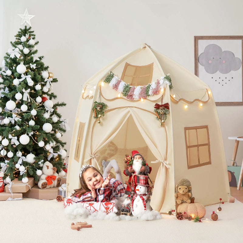 the holiday tent scene besrey Large Kids Playhouse, Children's Fort with Star Lights