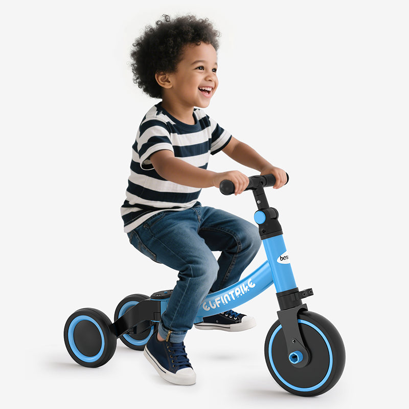 besrey 5-in-1 Balance Bike, Children's Tricycle, Balance Bike, Running Aid for Children from 1 Year to 4 Years, Blue besrey 5-in-1 Balance Bike, Children's Tricycle, Balance Bike, Running Aid for Children from 1 Year to 4 Years, Blue