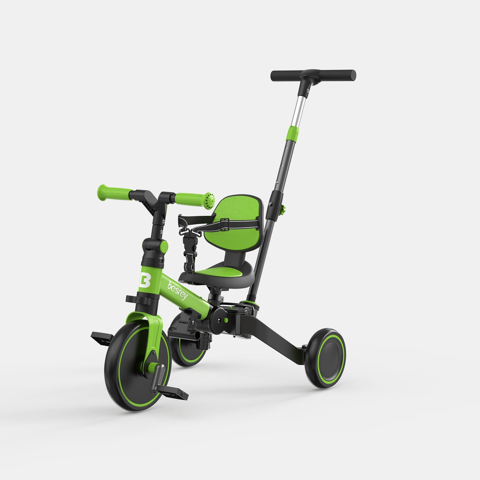 besrey Toddler Tricycle  with Push Handle, Backrest and Safety Belt