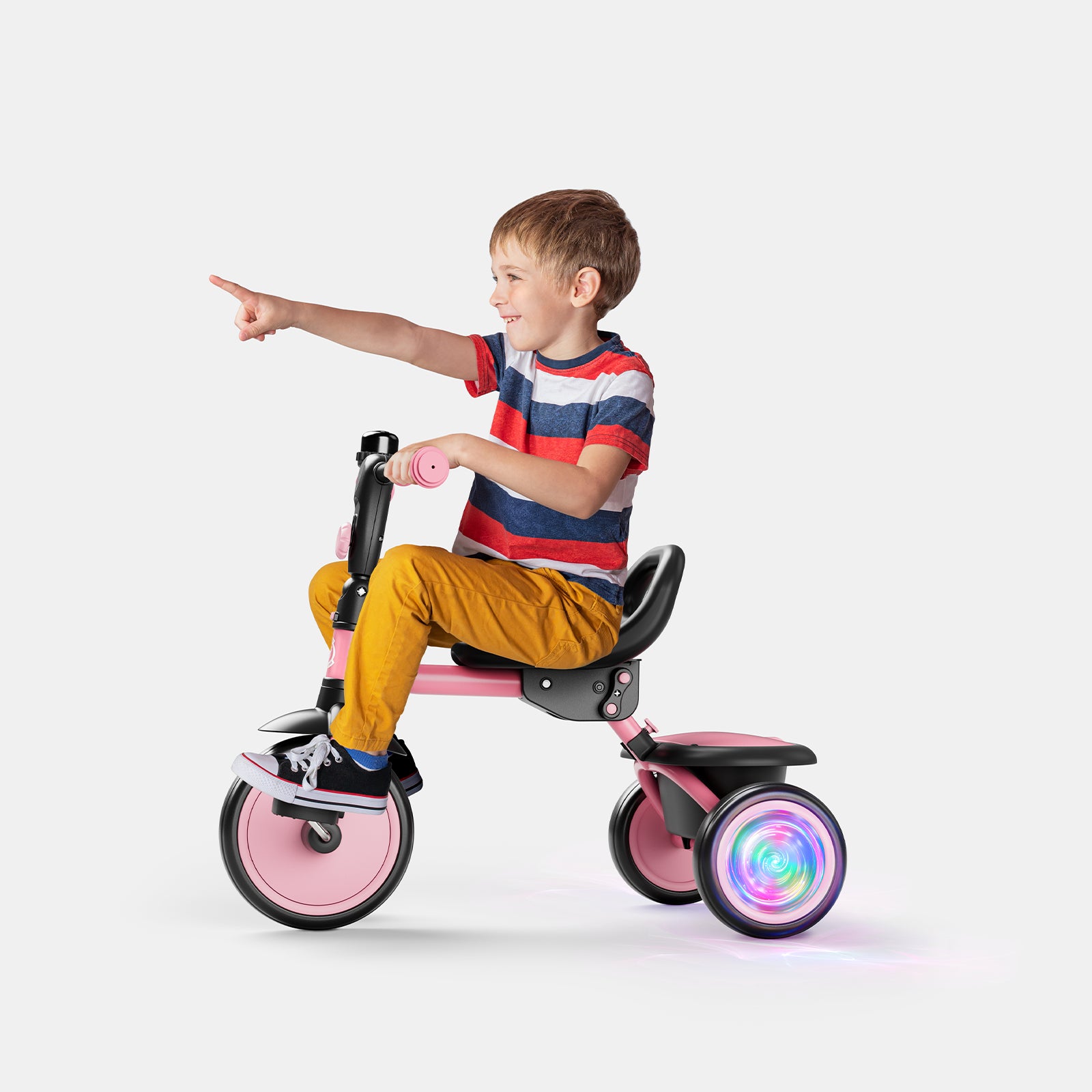 besrey Kids Tricycle with Flash Wheels & Bell, 18 Months to 5 Years