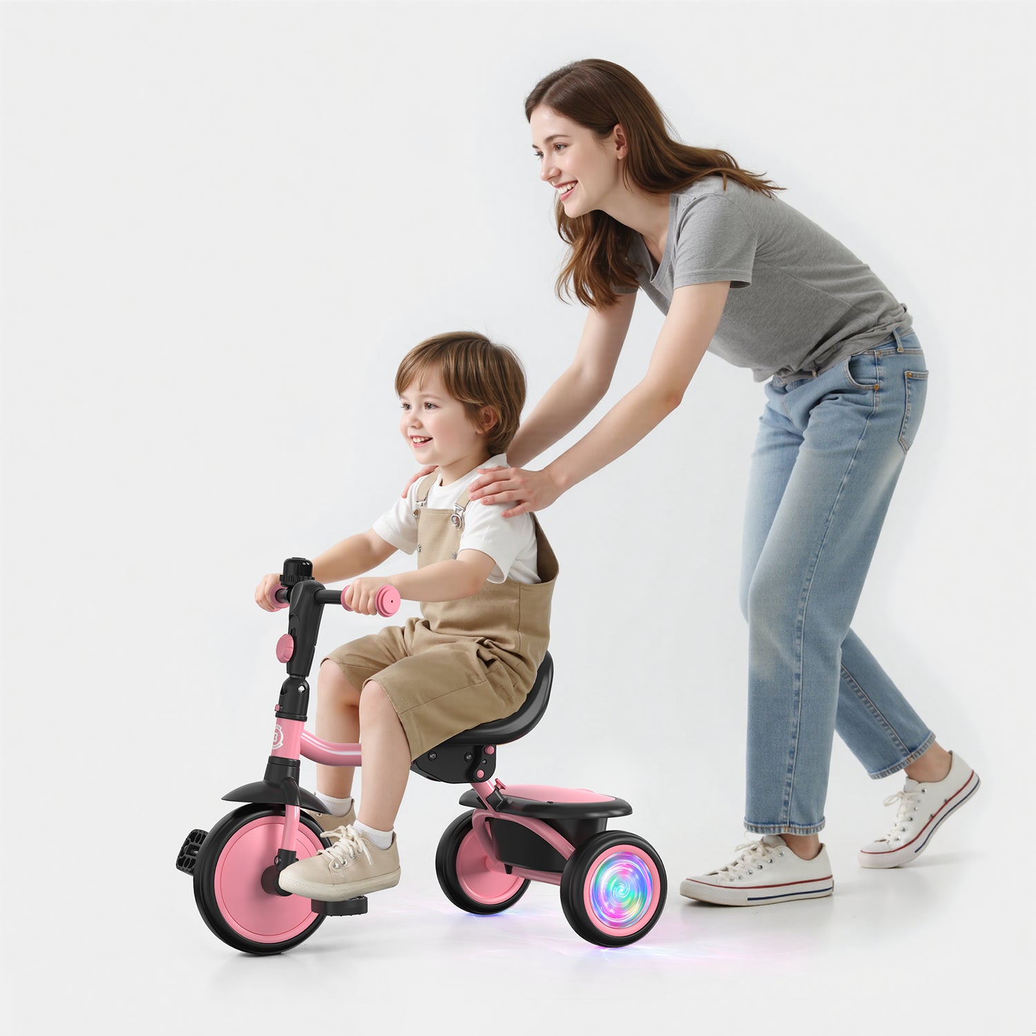 besrey Kids Tricycle with Flash Wheels & Bell, 18 Months to 5 Years