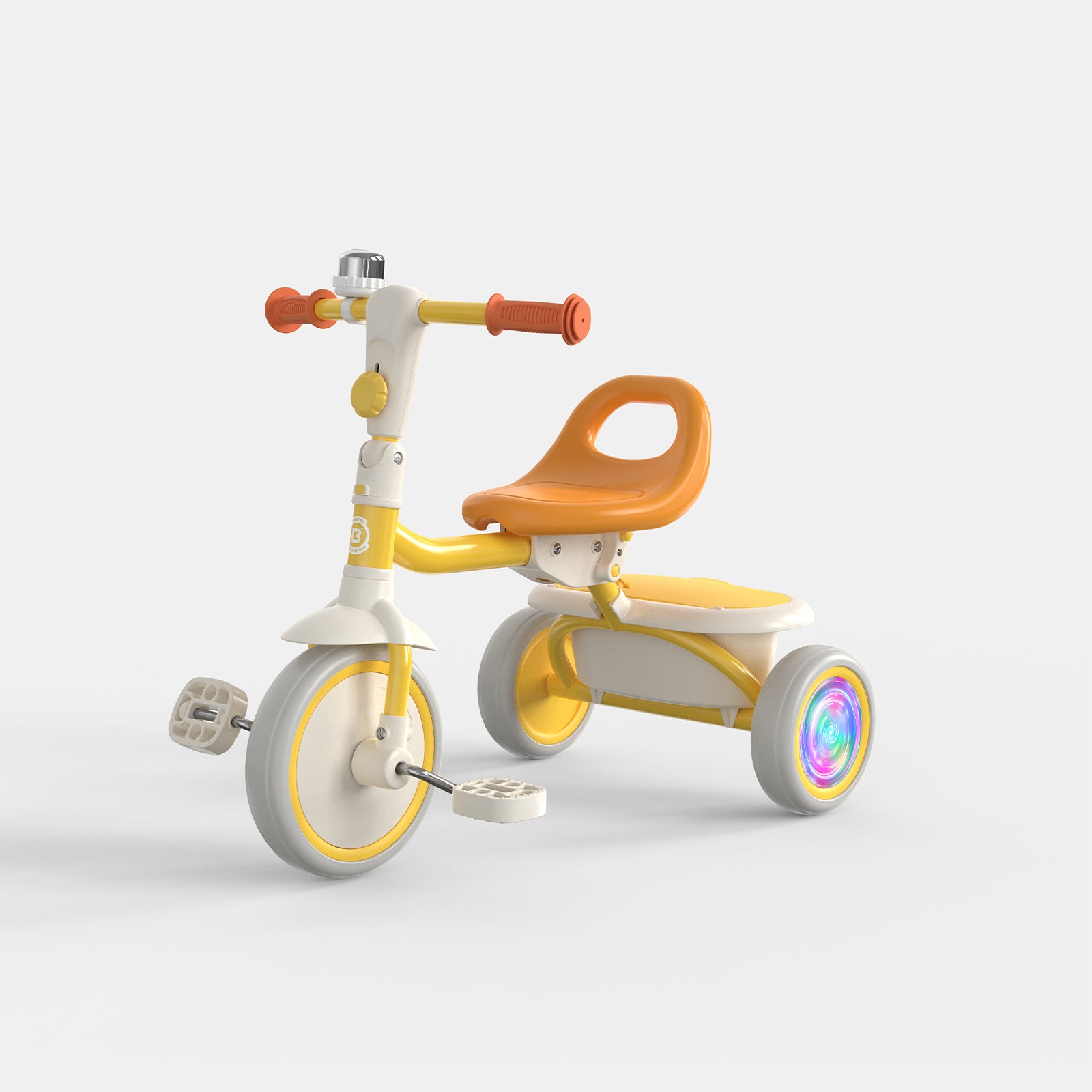 besrey Kids Tricycle with Flash Wheels & Bell, 18 Months to 5 Years