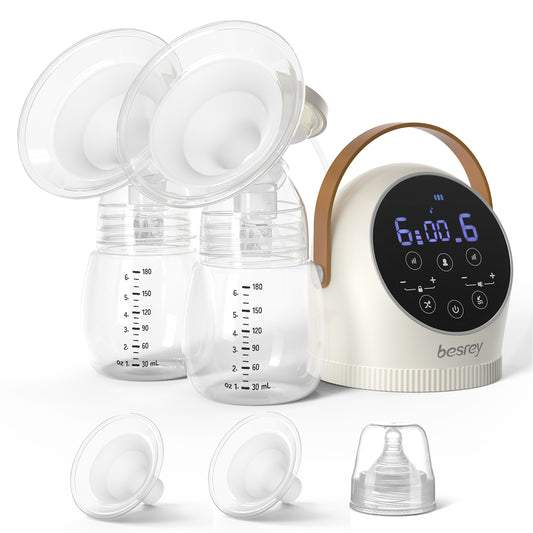 Besrey Double Electric Breast Pump, Separate Double Pump with 3 Modes & 9 Levels