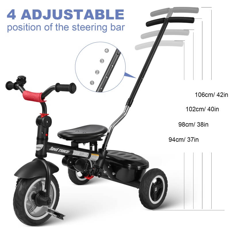 4 adjustable heights red