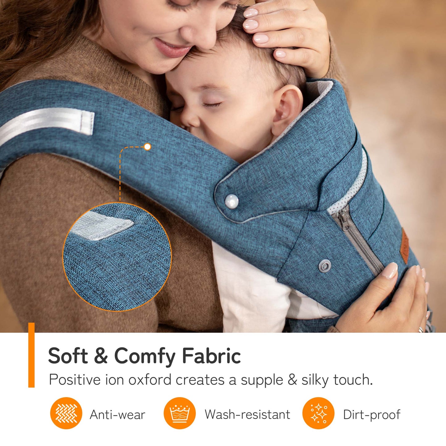 Besrey Hip Carrier para bebé, portabebés de talla grande para mamá, mochila portabebés para hombres