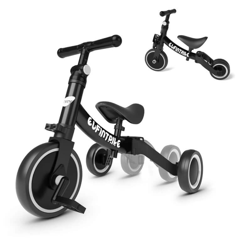 5-in-1 baby tricycle black
