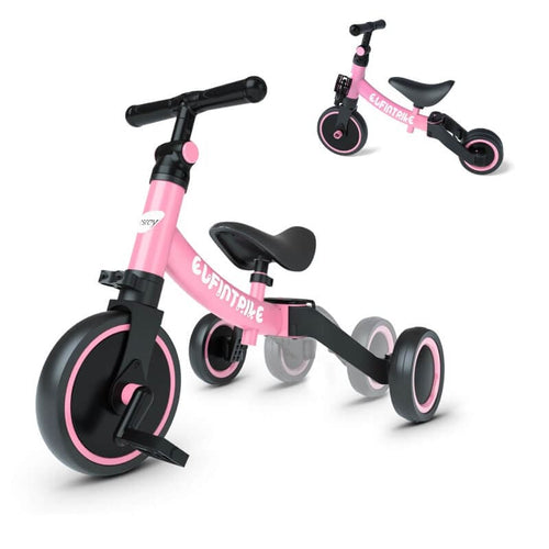 5-in-1 toddler tricycle pink