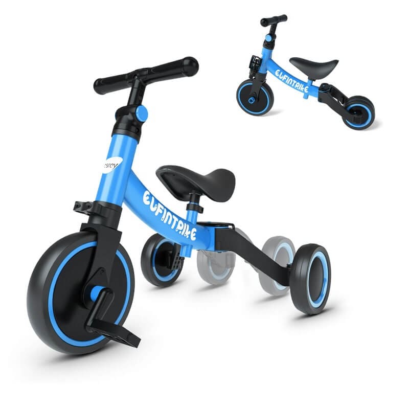 5-in-1 tricycle for kids blue