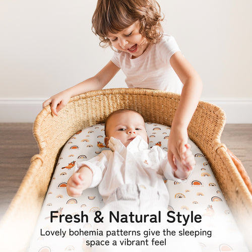 赤ちゃん・幼児用寝具シーツ | 2つのテーマデザイン、4つのサイズをご用意