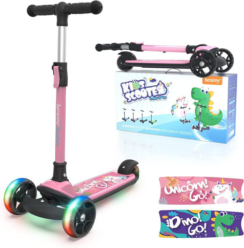 Scooter para Niños Niñas 3-8 Años Patinete de 3 Ruedas con Luces